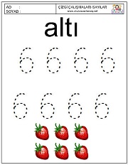 okul öncesi 1 sayısı çizgi çalışması